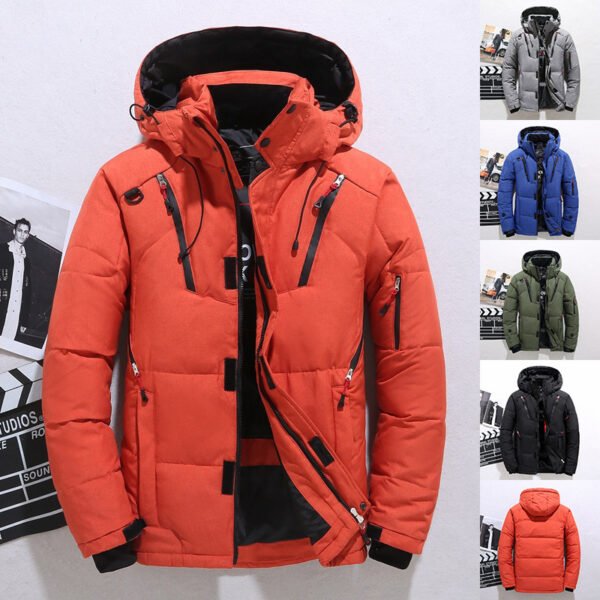 Outdoor Windproof Hooded Jacket, Leisure Sports Coat With Pockets.