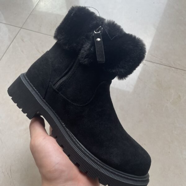 Warm Plush Boots, Winter Fashion Side-Zipper, Snow Boot. - Image 5