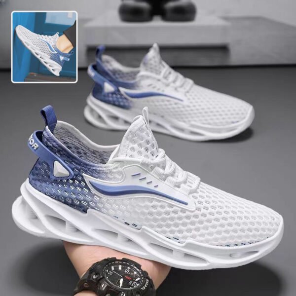 Men's Lace-up Sneakers, Hollow-sole Low Top Running Shoes.