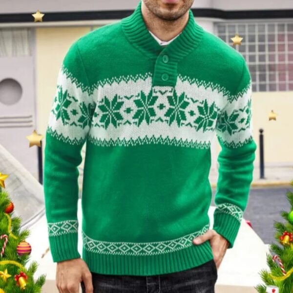 Men's New Pullover Sweater Autumn And Winter Long Sleeved Christmas Casual Fashion.