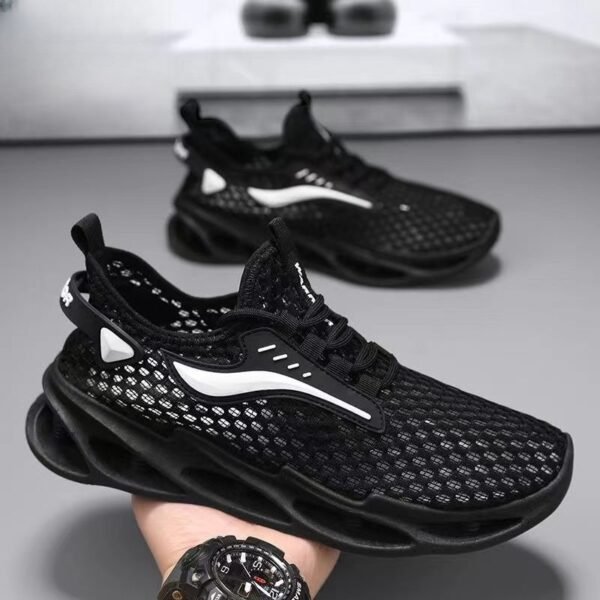 Men's Lace-up Sneakers, Hollow-sole Low Top Running Shoes. - Image 7