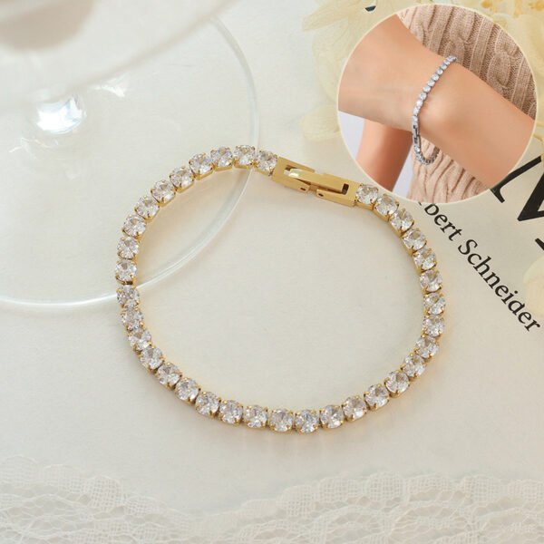 Fully-jeweled Zircon Bracelet Bling, Chain Bracelet For Girls.